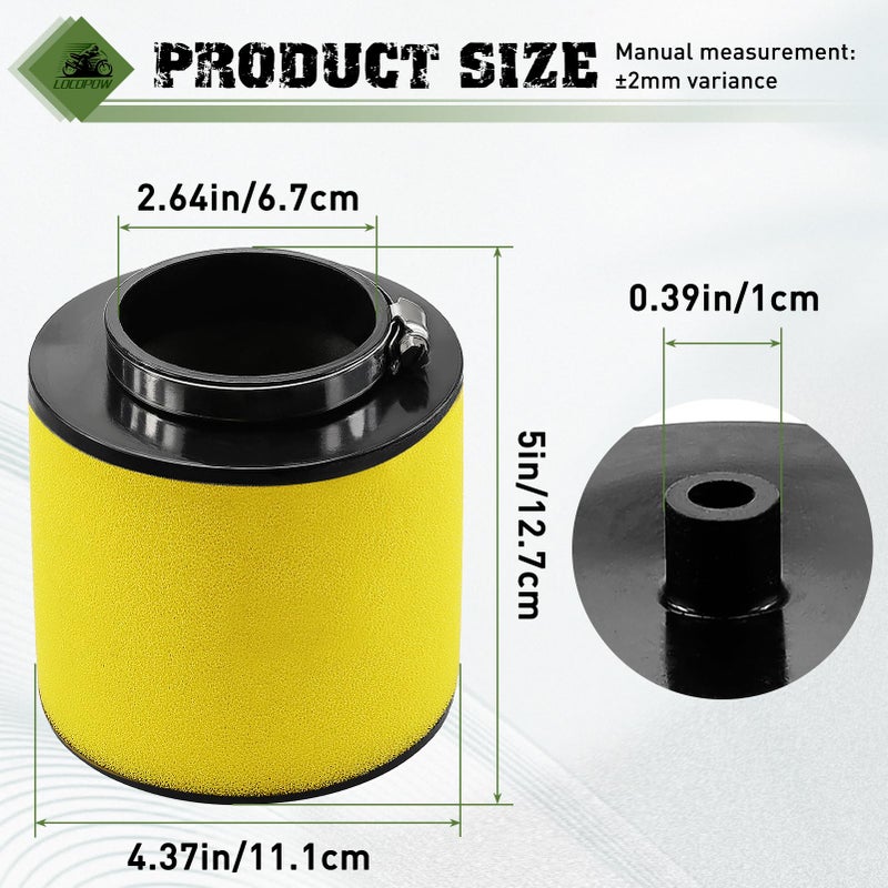 LOCOPOW TRX300 TRX450 FW Air Filter 17254-HC5-900 for Honda FourTrax 300 TRX300FW TRX300 Foreman 400 TRX400FW Foreman 450 TRX450S TRX450FM TRX450FE TRX450ES - Image 2